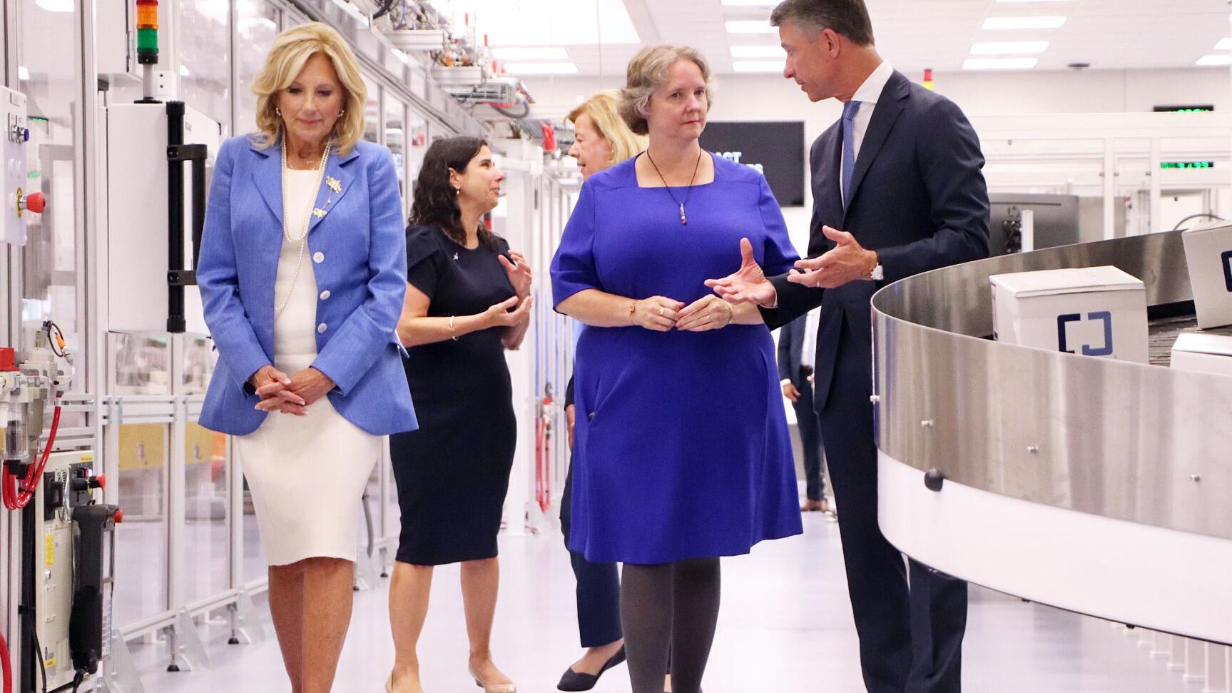 First lady Jill Biden tours Exact Sciences to highlight early cancer detection